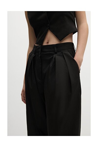 LEFTIES Dámské široké plisované kalhoty