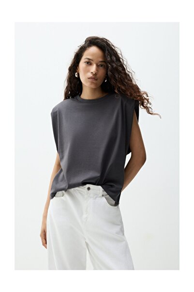 LEFTIES Γυναικείο μπλουζάκι με χοντρό επένδυση στους ώμους