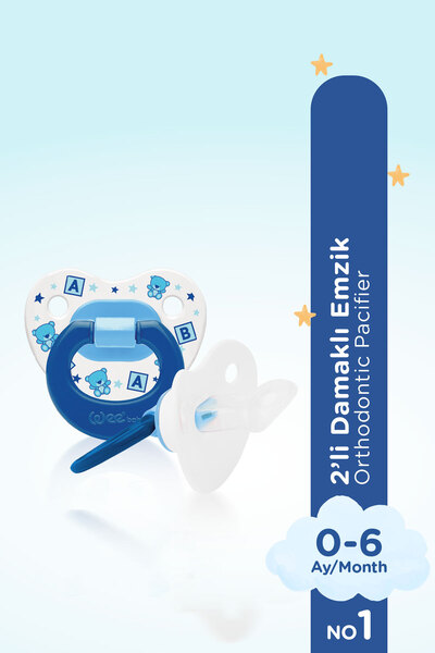 Wee Baby 2’li Damaklı Emzik No:1 Erkek 0-6 Ay