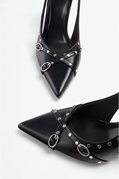 LEFTIES Dámské boty na vysokém podpatku s cvočky
