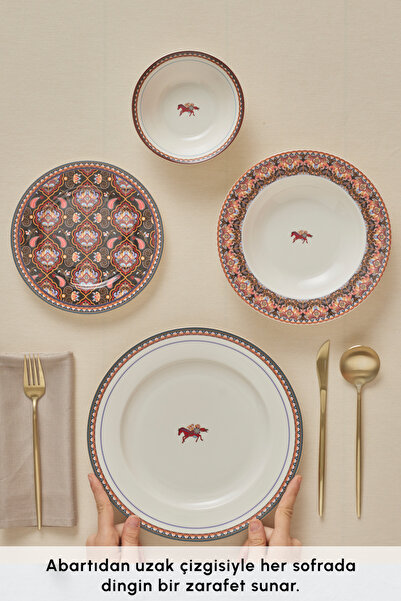 Karaca Agra 24 Parça 6 Kişilik Porselen Yemek Takımı