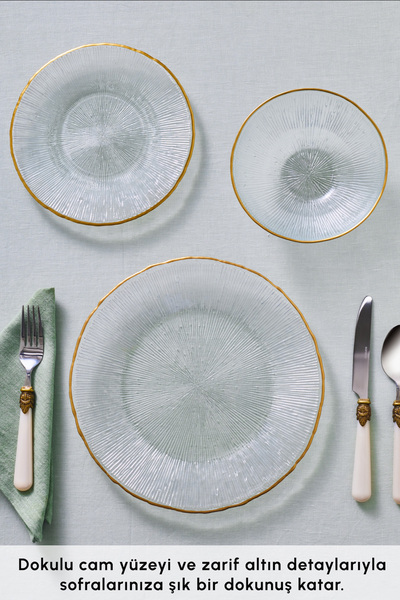 Karaca Fusion 18 Parça 6 Kişilik Cam Yemek Takımı