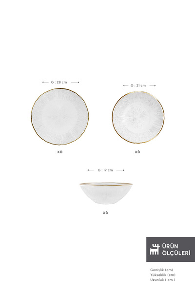 Karaca Fusion 18 Parça 6 Kişilik Cam Yemek Takımı