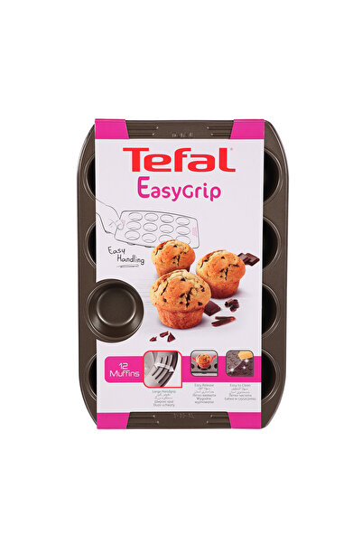 TEFAL Baking Mold | Easy Grip 12 Muffins 26.5x39.5cm | Carbon Steel | Non-Stick | Easy Cleaning