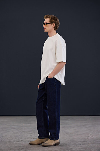 Trendyol Collection Trendyol Studio Ecru Oversized Thick T-Shirt Tmnaw26Ts00003