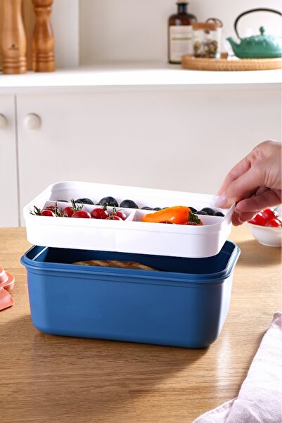 Karaca Container Ravenna Lunch Box / Food Carrying / Storage Box Navy Blue
