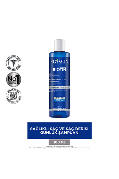 Bioxcin Biotin Saç Bakım Seti – Dökülme Karşıtı Şampuan 300 ml + Biotin Tablet 60’lı – Saç Sağlığı İçin