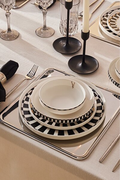 Karaca Stream Bone Aries Plus 24 Parça 6 Kişilik Yemek Takımı