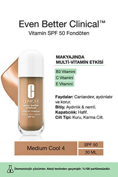 Clinique Even Better Clinical Vitamin Makeup SPF 50 Fondöten 30ml - Medium Co...