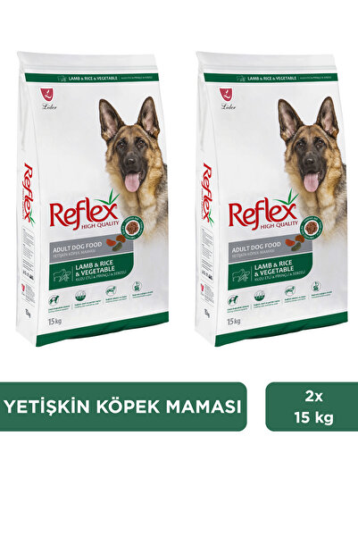 Reflex Kuzu Etli ve Sebzeli Yetişkin Köpek Maması 15 kg x 2