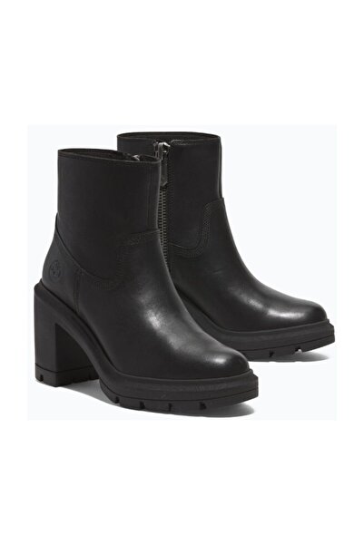 Timberland ALLINGTON HEIGHTS BOTY NA STŘEDNÍ VÝŠKU S ZIPEM ČERNÉ, CELOHLÍNKOVÁ KŮŽE