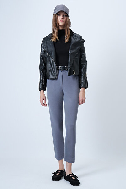 Trend Alaçatı Stili Women's Gray High Waist Carrot Pants Alc-X11148