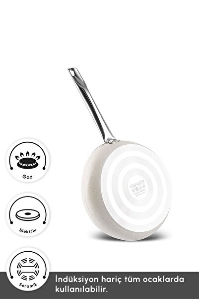 Karaca Biogranit White Stone 7 Parça Tencere Seti