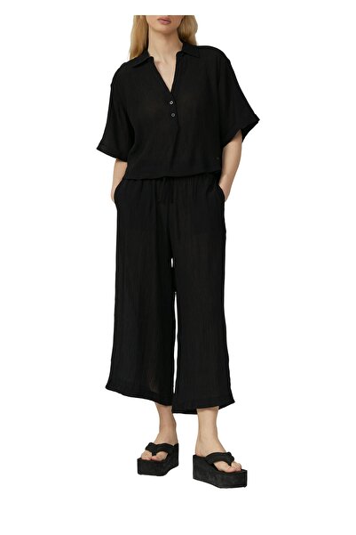 QS by s.Oliver Δομημένη μπλούζα oversize, κουμπιά, πλύσιμο ρούχων, μείγμα βισκόζης, ελαφρύ, casual, θηλυκό