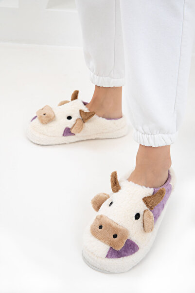SOHO Beige-Lilac Women's House Slippers 21103