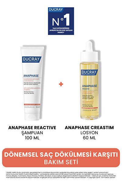 Ducray Creastim Saç Dökülmesi Karşıtı Losyon 60ml Anaphase Şampuan 100ml