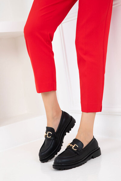 SOHO Siyah Kadın Loafer Ayakkabı 21050