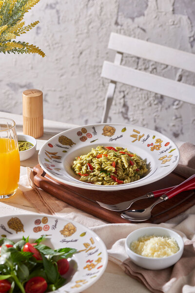 Kütahya Porselen Home Chef Dads 2 Piece 27 cm Spaghetti Plate White