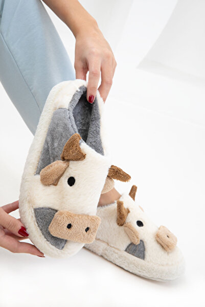 SOHO Bej-Gri Kadın Ev Terliği 21103