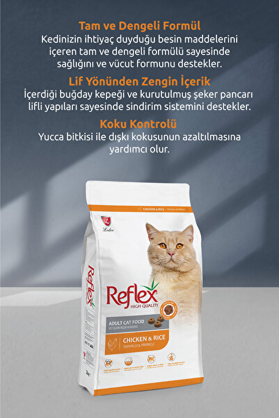 Reflex Tavuklu ve Pirinçli Yetişkin Kedi Maması 2 kg