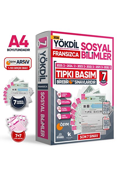 İnformal Yayınları 2026 YÖKDİL Fransızca SOSYAL BİLİMLER ÖSYM Çıkmış Soru Tıp...