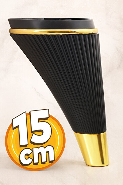 Badem10 Iron Lüks Mobilya Kanepe Tv Ünitesi Berjer Koltuk Ayağı 15 Cm Siyah G...