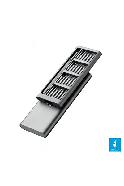 shaza 24 Parça Hassas Tornavida Seti - Mıknatıslı Alüminyum Kasa Telefon, Pc Vb. Tamir Seti