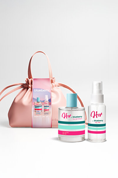 Blueberry Her Icon Kadın Çantalı 50 ml Parfüm & Hair Mist (Saç Parfümü) Seti STCC022001