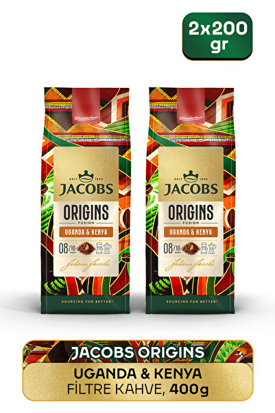 Jacobs Origins Uganda & Kenya Filtre Kahve 200gr x 2 Adet