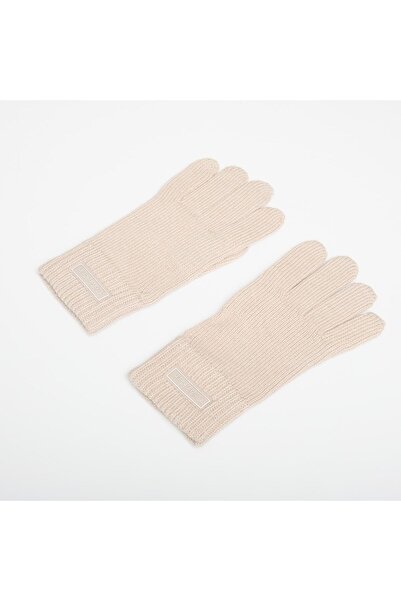 Calvin Klein В'язані рукавички з вовни PATCH