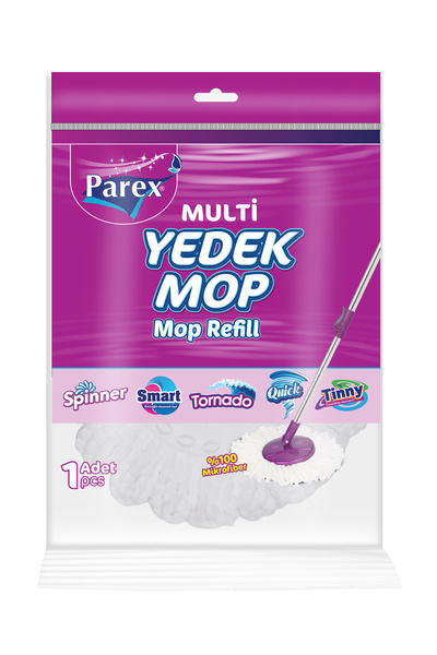 Parex Multi Yedek Mop (Black Edition,Tornoda,Tinny,Smart,Spinner,Quick Uyumlu)