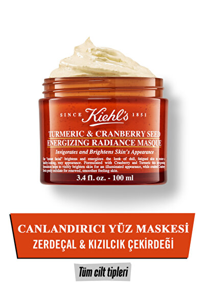 Kiehl's Turmeric & Cranberry Zerdeçal ile Enerji ve Aydınlık veren Maske 100 ml