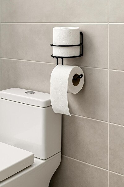 Magic Objects Yuvarlak Yapışkanlı Tuvalet Kağıdı Askısı, Kolay Montajlı WC Kağıtlığı Peçeteliği Tutacağı Askılığı