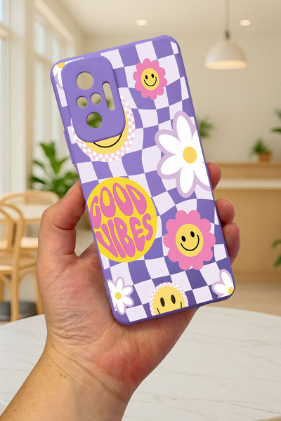 Vip Case Xiaomi Redmi Note 10 Pro Uyumlu GOOD VİBES Silikon Darbe Emici Klasi...