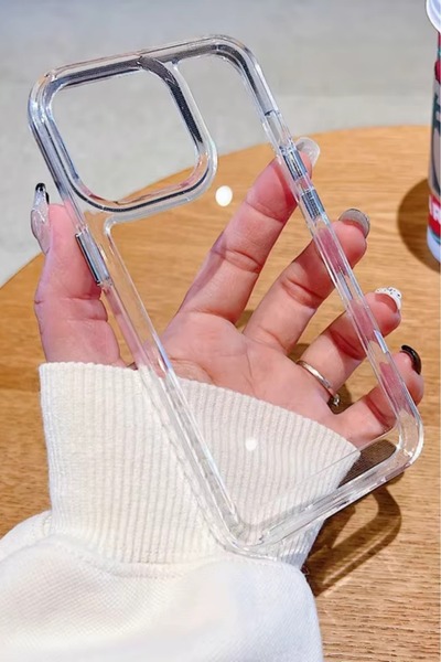 Vip Case iPhone 15 Pro - Parlak Metal Tuşlu Kolay Basmalı Darbe Emici Sağlam ...