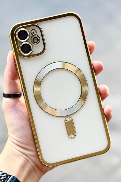 Vip Case iPhone 11 Kamera Korumalı Sararmaz Silikon Parlak Magsafe Destekli Modern Cetro Kılıf