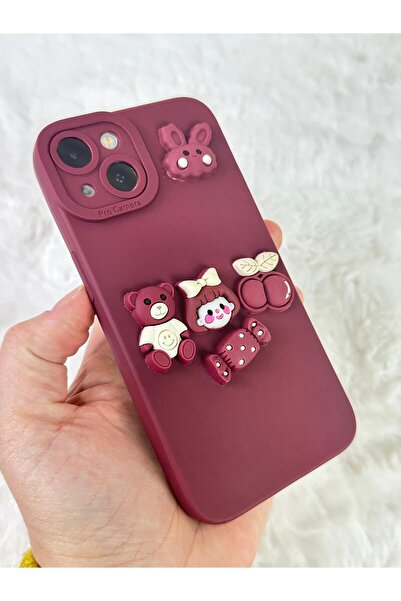 Vip Case İphone 13 Ayıcık Desenli Sevimli Silikon Lansman TOY BEAR Kılıf