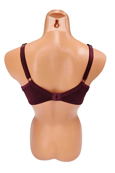 wear treasure Σουτιέν με λουράκια, κούφιο μπροστινό μέρος με 2 κούμπωμα, λεπτομέρεια από δαντέλα και τούλι