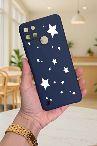 Vip Case Realme C21Y Ve C25Y - MİNİ YILDIZ DESENLİ Silikon Darbe Emici Klasik...