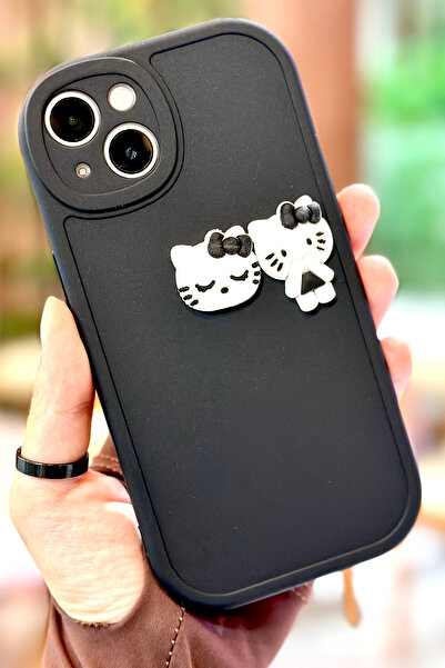 Vip Case iPhone 15 Plus Ayıcık Desenli Sevimli 3 Boyutlu Tatlı Şirin Kamera K...