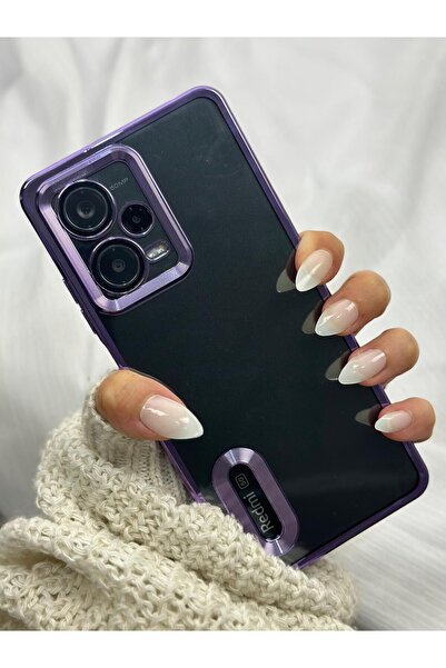 Vip Case Redmi Note 12 Pro 5g (في الخارج) حماية شفافة للكاميرا، شعار يظهر الحواف فاخرة لامعة