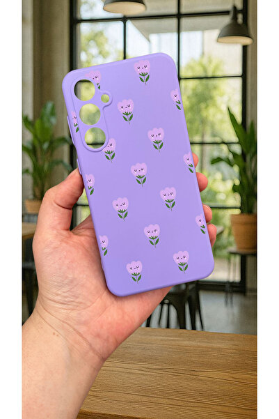 Vip Case Samsung Galaxy S23FE -MİNİ LALE DESENLİ Silikon Darbe Emici Klasik Korumalı Rubber Kılıf