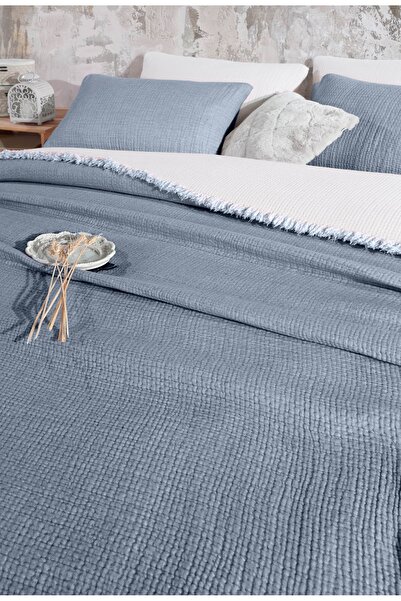 destinyhometex Indigo 6 Layer Muslin Quilt / King Size 260X280