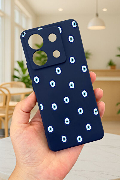 Vip Case Xiaomi Redmi Note 13 Pro 5G NAZAR BONCUK DESENLİ Silikon Darbe Emici Klasik Korumalı Rubber Kılıf