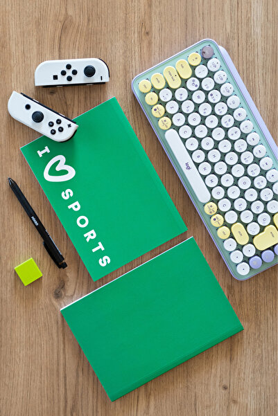 Be Online مجموعة Sport I Love Sports - دفتر ملاحظات مخطط بغطاء مرن مقاس 14,8 ...