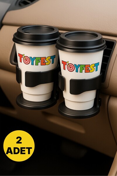 TOYFEST 2 Adet - Otomobil Bardak Tutucu - Araba Küllük & Bardaklık Tutacağı