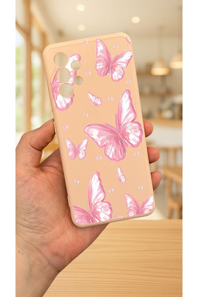 Vip Case Samsung Galaxy A32 -Kelebek Desenli Silikon Darbe Emici Klasik Korum...