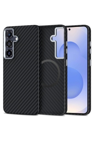 Stef's Cat Husa pentru Samsung Galaxy S25, CarbonHalo MagSafe, U38, Fibra de ...