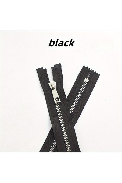 Choice17 5 قطع من السحابات المعدنية السوداء مقاس 30 سم، ذات أسنان فضية، مصنوع...