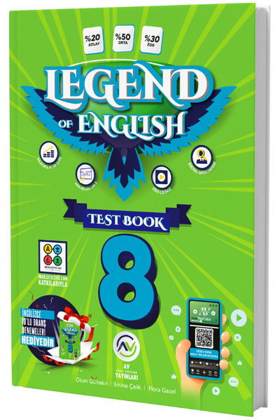 Av Akıllı Versiyon Yayınları Av Yayınları 8. Sınıf Legend Of English Test Boo...